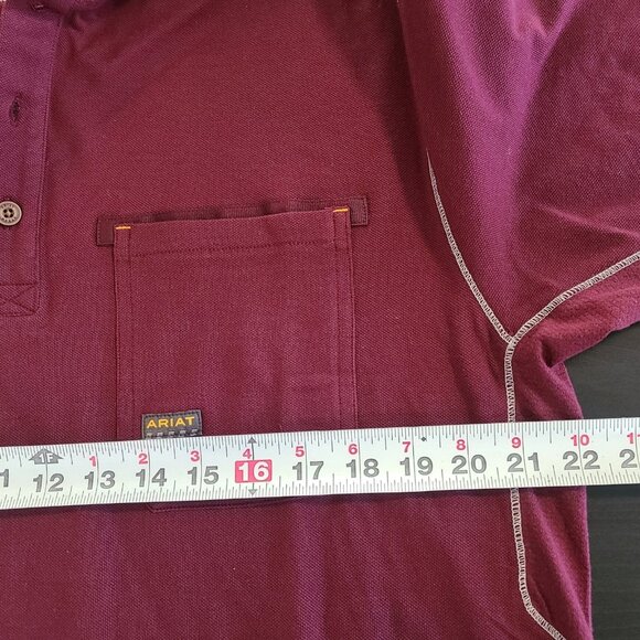 Ariat Rebar Workman Polo Shirt Workwear Men Large Tall - Picture 5 of 9